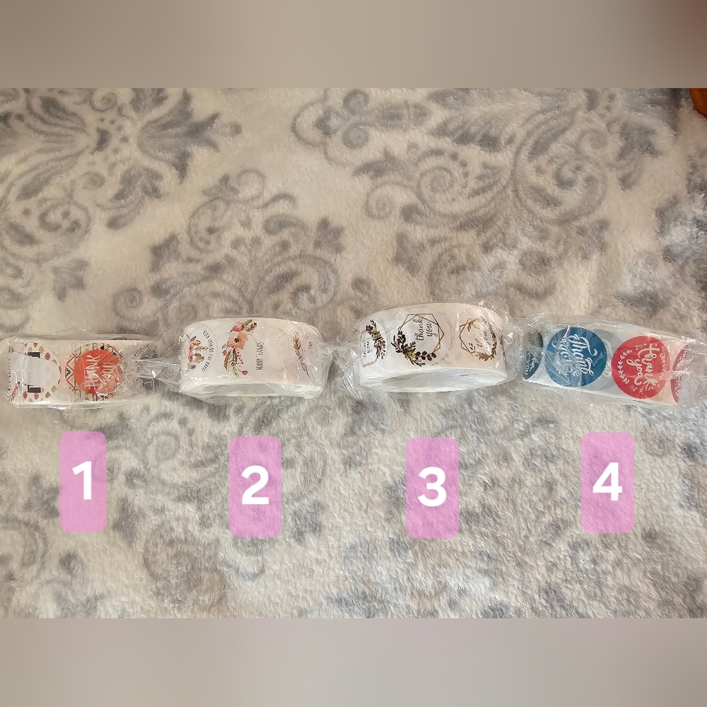 (1 roll) Thank you sticker 300pcs